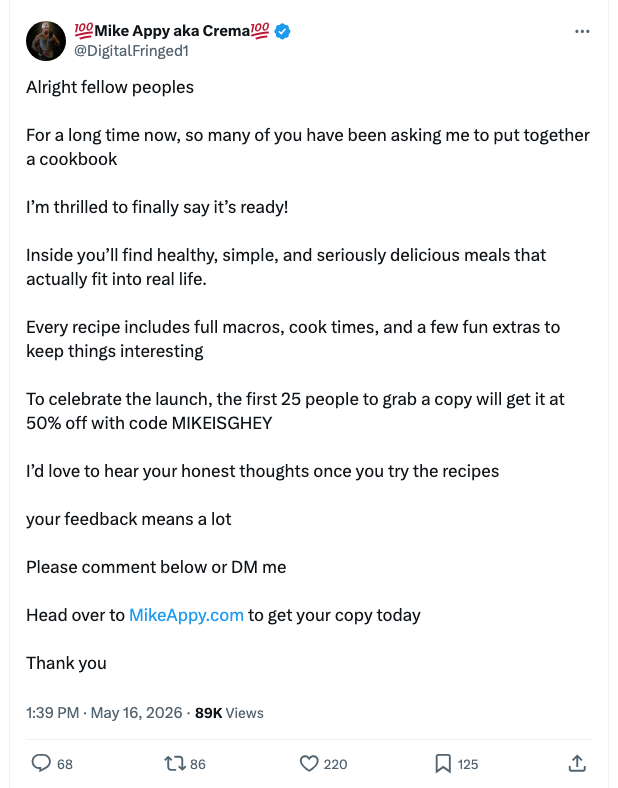 the launch tweet