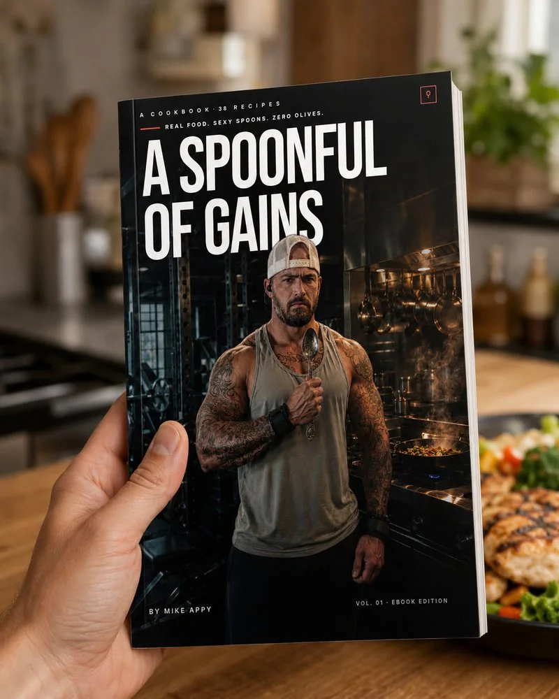 cookbook in hand